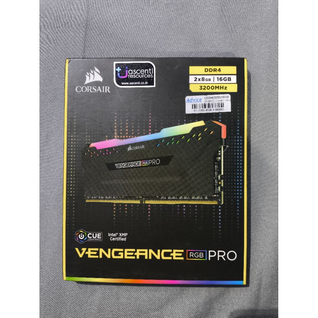 RAM PC (แรมพีซี) CORSAIR VENGEANCE RGB PRO 16GB (8GBx2) DDR4/3200MHz มือสอง