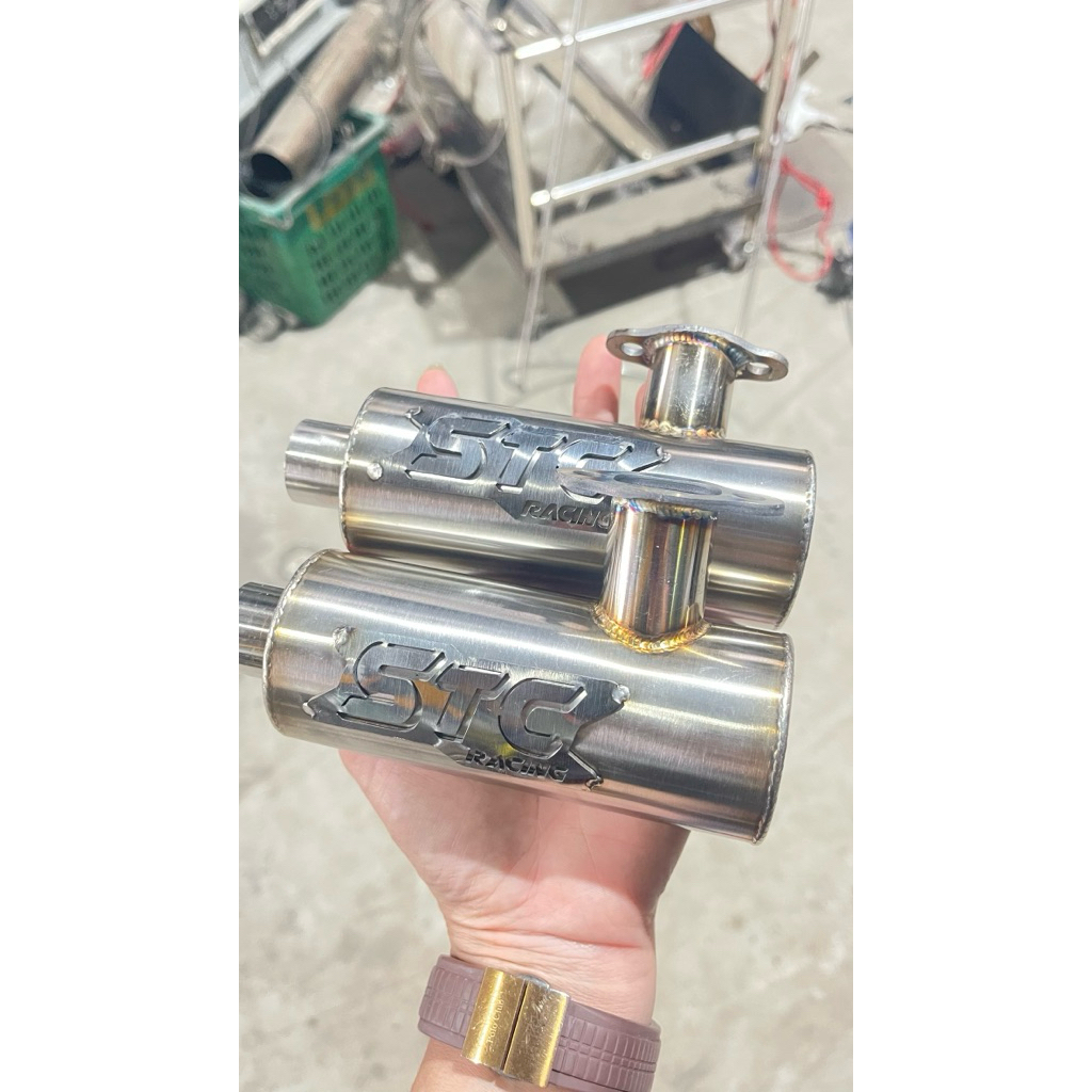 ท่อไอเสียเครื่องตัดหญ้ารุ่น411ทุกรุ่นใส่ได้ ท่อสแตนเลสแบบท่อแฝด - รูปที่ 6