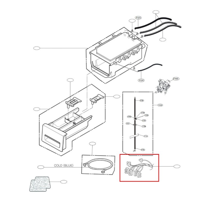 อะไหล่เเท้จากศูนย์/ชุดสายไฟภายในเครื่องซักผ้าแอลจี/LG/ EAD66006002 / ใช้กับรุ่น F2725SVRB.ABLPETH