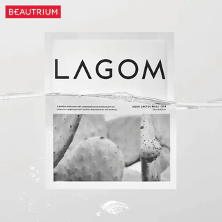 LAGOM Aqua Cactus Mask Pack (1 แผ่น/ซอง) แผ่นมาสก์หน้า 27ml