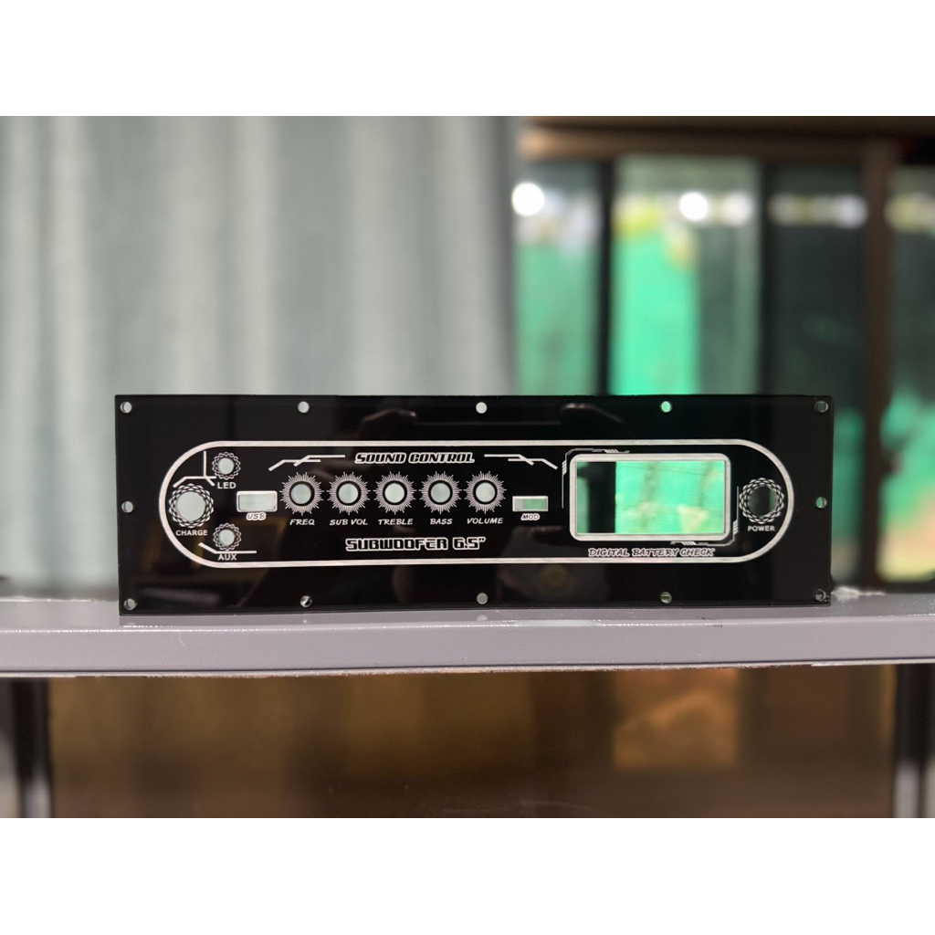 เพลทไฟลำโพงบลูทธูสีดำเงา (ลายT01)