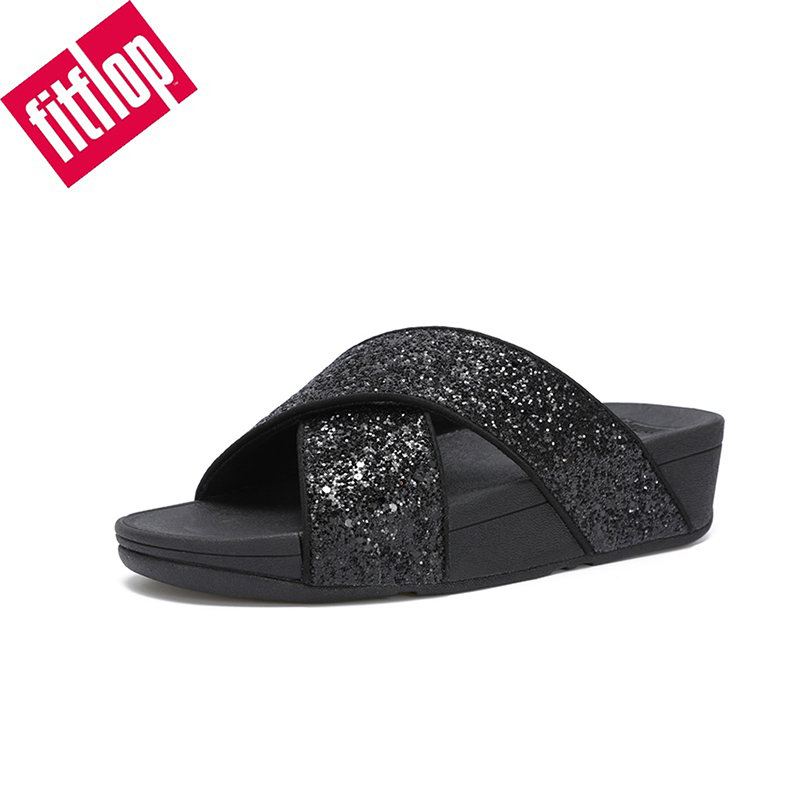 FITFLOPS รองเท้าลำลองผู้หญิง LULU GLITTER รุ่น X03-806 สี BROWN รองเท้าผู้หญิง