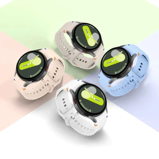 【เคส+สาย】สำหรับ Samsung Galaxy Watch 7 40 มม 44 มม สายซิลิโคน + PC กรณีกลวงสำหรับ Samsung Galaxy Watch 7 Accessories