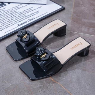 CozyWalk รองเท้าแตะแฟชั่น รองเท้าส้นตึก เสร้มส้น 5 ซม พื้นหนา เพิ่มความสูง สไตล์เกาหลี มี3สีให้เลือก งานดีย์