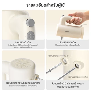Simplus เครื่องตีไข่ไฟฟ้าอเนกประสงค์มือถือ, น้ำหนักเบา, ตีวิปครีม, นวดแป้ง, เครื่องผสมอาหารครัวเรือน DADQ001