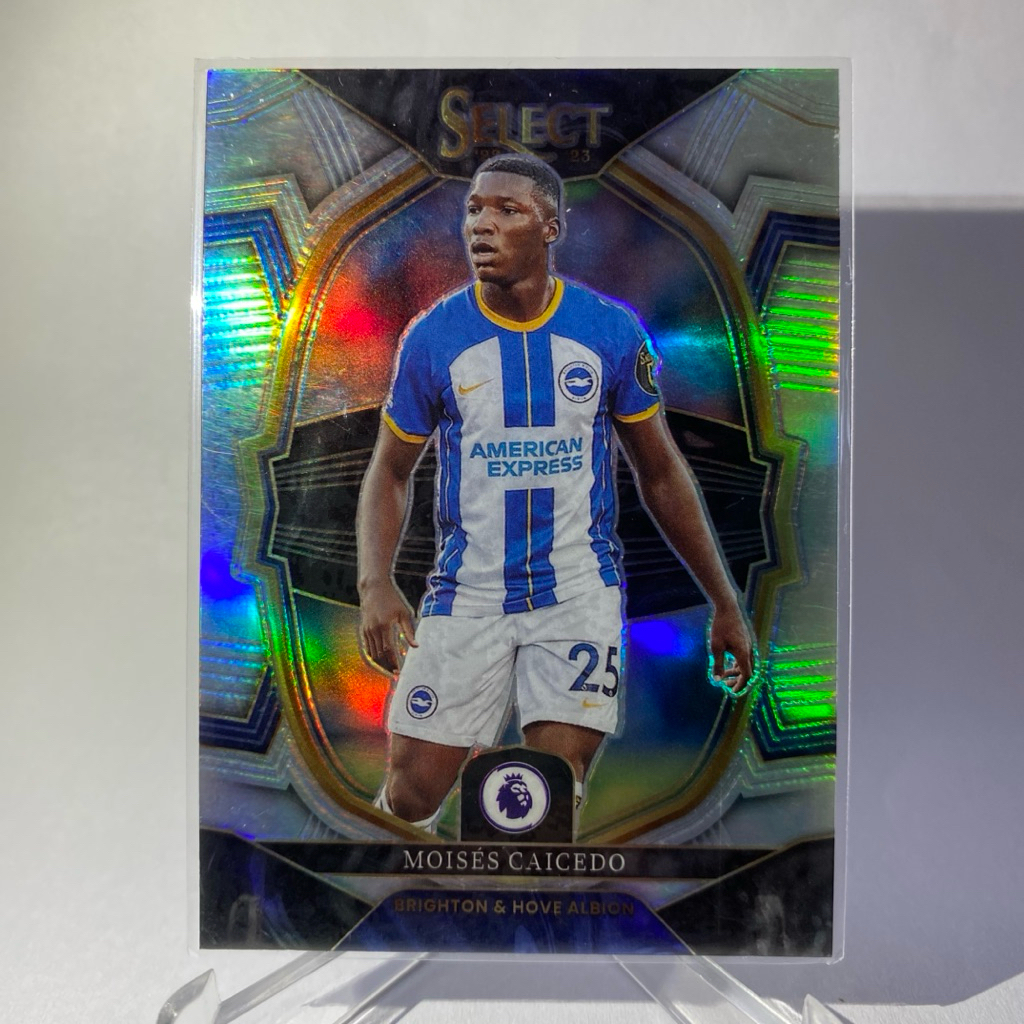 การ์ดนักฟุตบอลสำหรับสะสม MOISES CAICEDO, BRIGHTON, (PRIZM), PANINI SELECT 2023