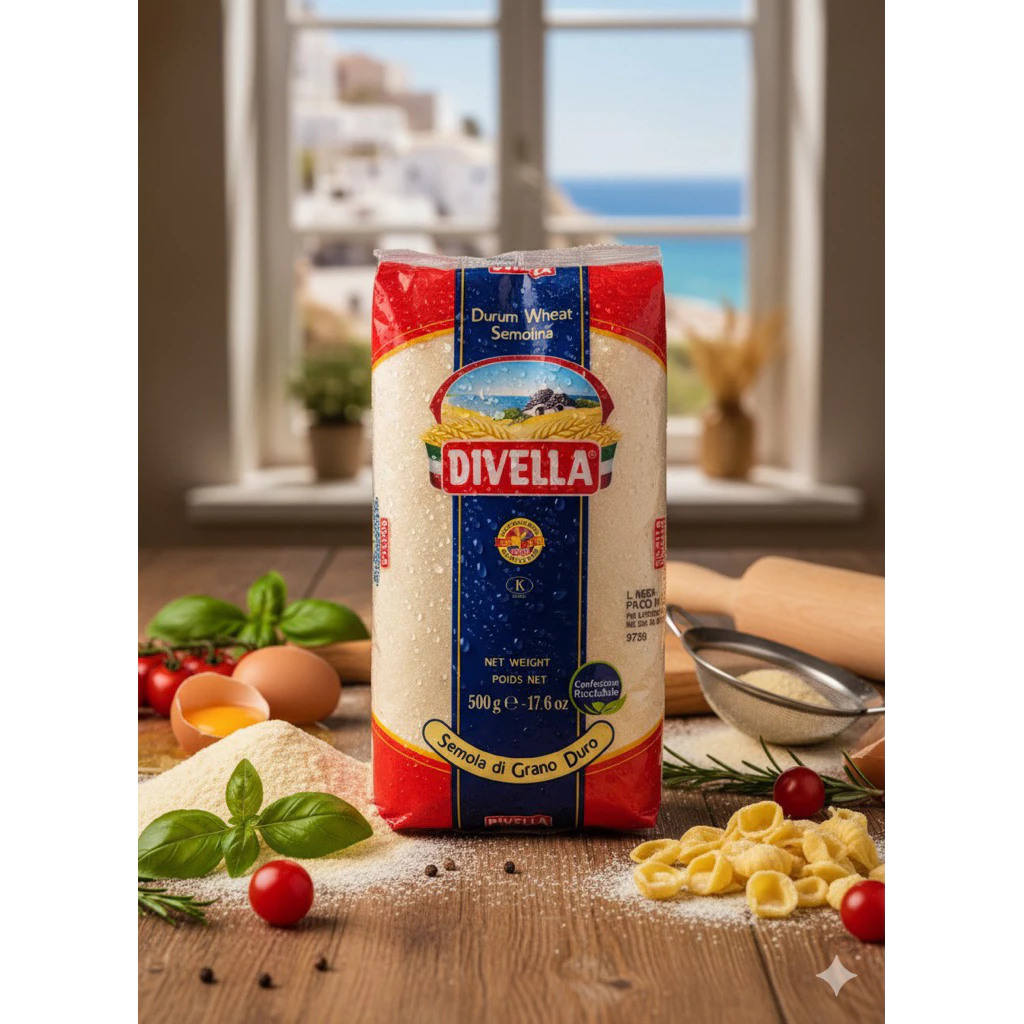 Divella Semolina Durum Wheat 500g แป้ง ดีเวลล่า ดูรัมวีท เซโมลินา ขนาด 500 กรัม