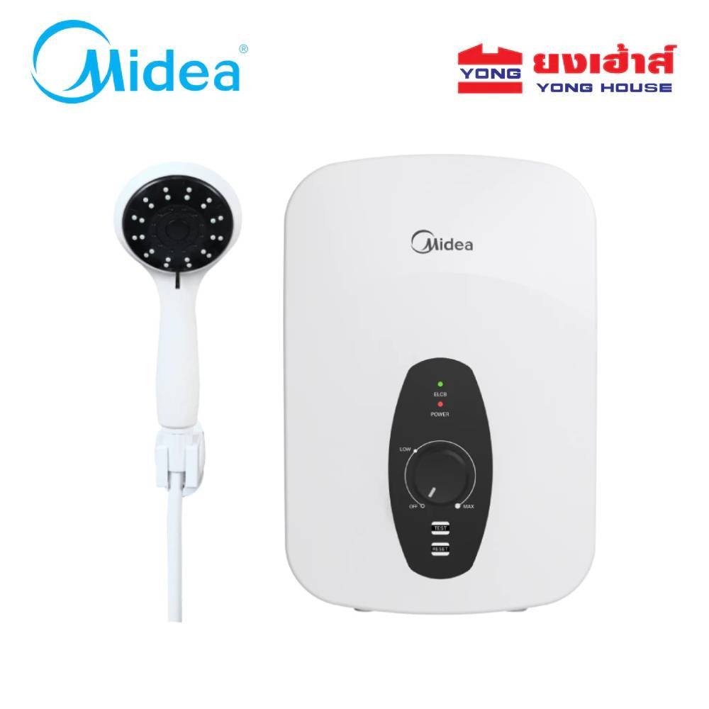 Midea เครื่องทำน้ำอุ่น รุ่น MWH-38QTH(W) 3800W และ รุ่น MWH-45QTH(W) 4500W