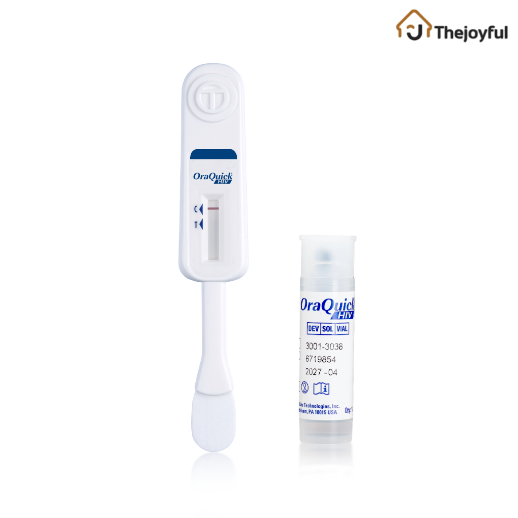 Thejoyful ชุดตรวจ HIV ที่ตรวจเอชไอวี ชุดตรวจ HIV แบบน้ำลาย OraQuick HIV Self-Test แม่นยำ รู้ผลทันที