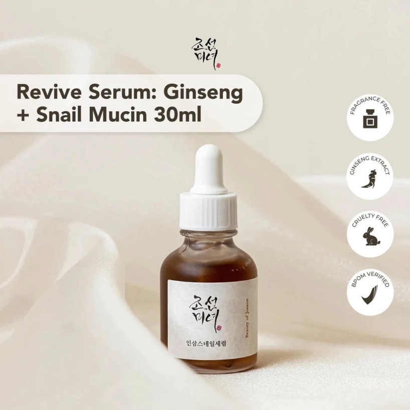 Beauty of Joseon Revive Serum Ginseng + Snail Mucin รีไวฟ์ เซรั่ม จินเส็ง + สเนล มูซิน 30 ml