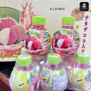 น้ำส้ม ผสมเนื้อส้ม น้ำลิ้นจี่ ผสมวุ้นมะพร้าว เดอะโชกุน น้ำผลไม้ อร่อย สดชื่น ขนาด 220มล. (1-5 แพ็ค)