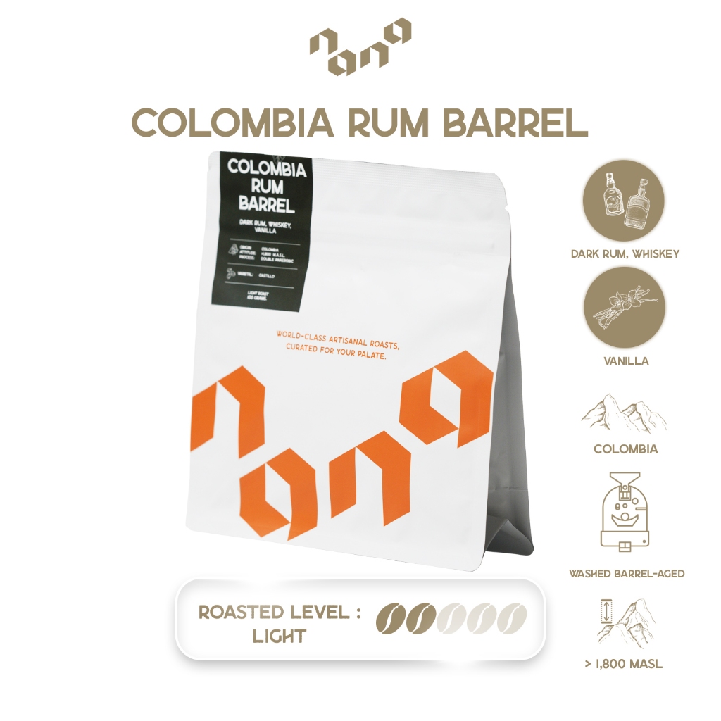 Nana Coffee Roasters เมล็ดกาแฟ คั่วอ่อน - Colombia San Jose Rumbarrel 100g