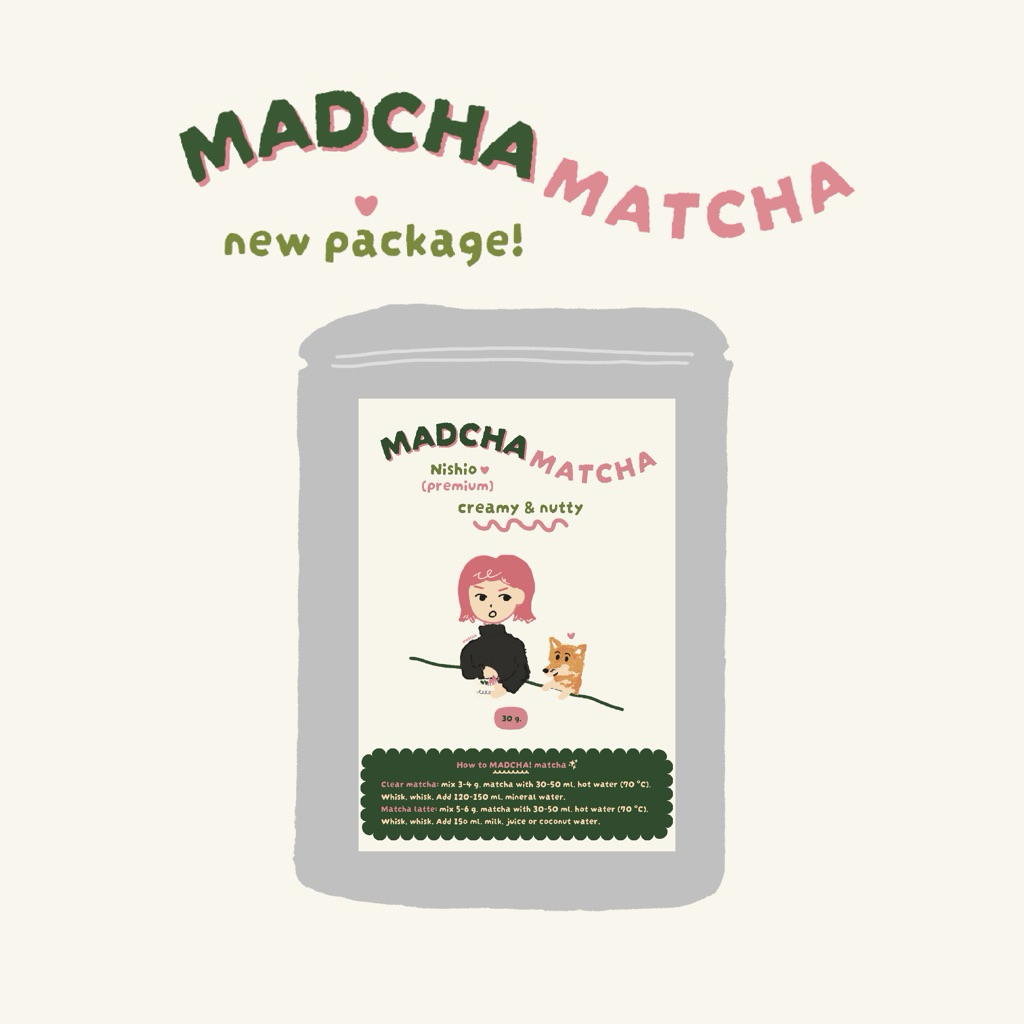 MADCHA – Nishio (Premium) 30 g. | ผงมัทฉะนิชิโอะ 100% เกรดพรีเมียมจากญี่ปุ่นขนาด 30 กรัม