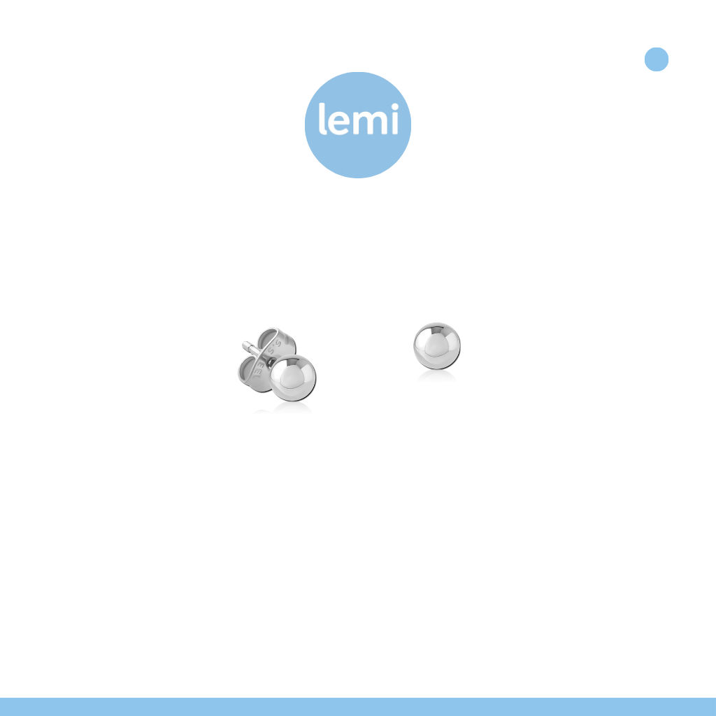Lemi ต่างหูเพื่อผิวแพ้ง่าย Ball Surgical Steel