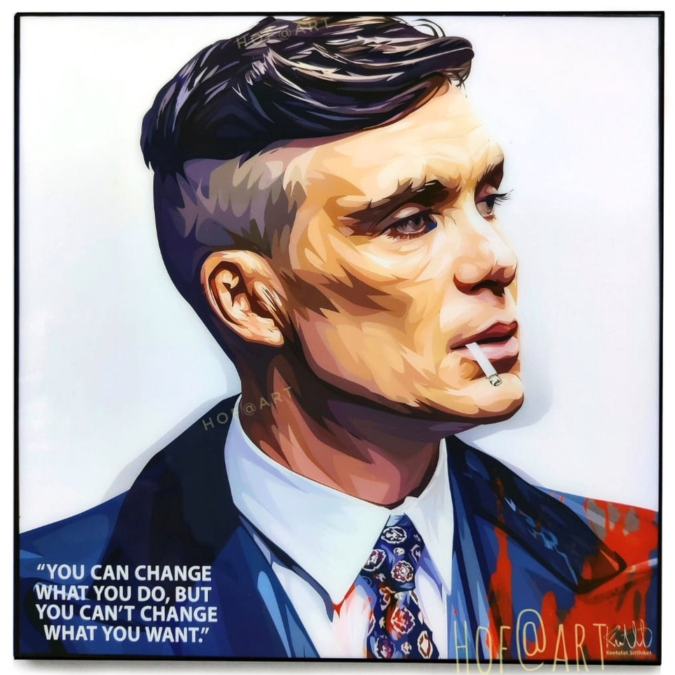 Thomas Shelby #1 โธมัส เชลบี้ Tommy Peaky Blinders พีกี้ ไบลน์เดอร์ Cillian Murphy รูปภาพ​ติด​ผนัง​ 