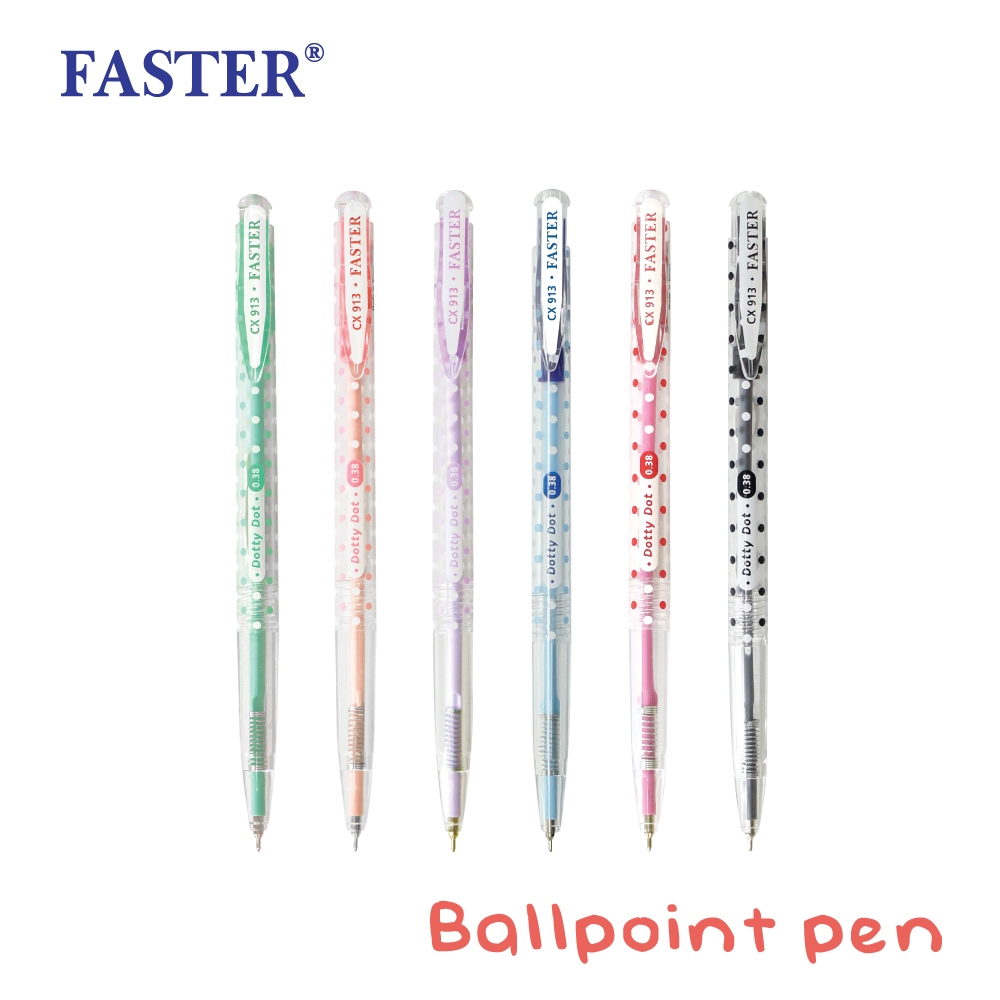 FASTER CX913 ปากกาลูกลื่น Dotty Dot 0.38 mm.