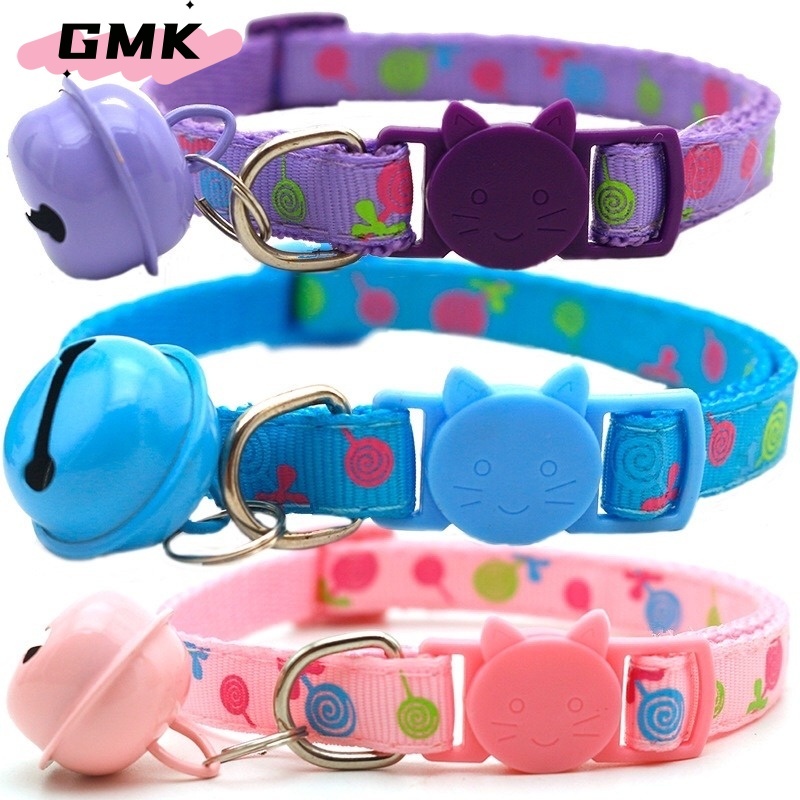 ปลอกคอแมว ลูกแมว พร้อมกระดิ่งมินิ สำหรับเจ้าจิ๋ว สีสันสดใส ขนาดสามารถปรับได้ CW89