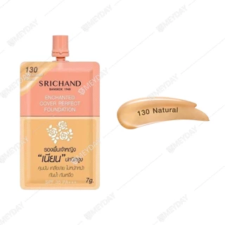 (แบบซอง) SRICHAND ศรีจันทร์ รองพื้นเจ้าหญิง เอ็นชานเท็ด คัฟเวอร์ เพอร์เฟคท์ ฟาวน์เดชั่น 7g