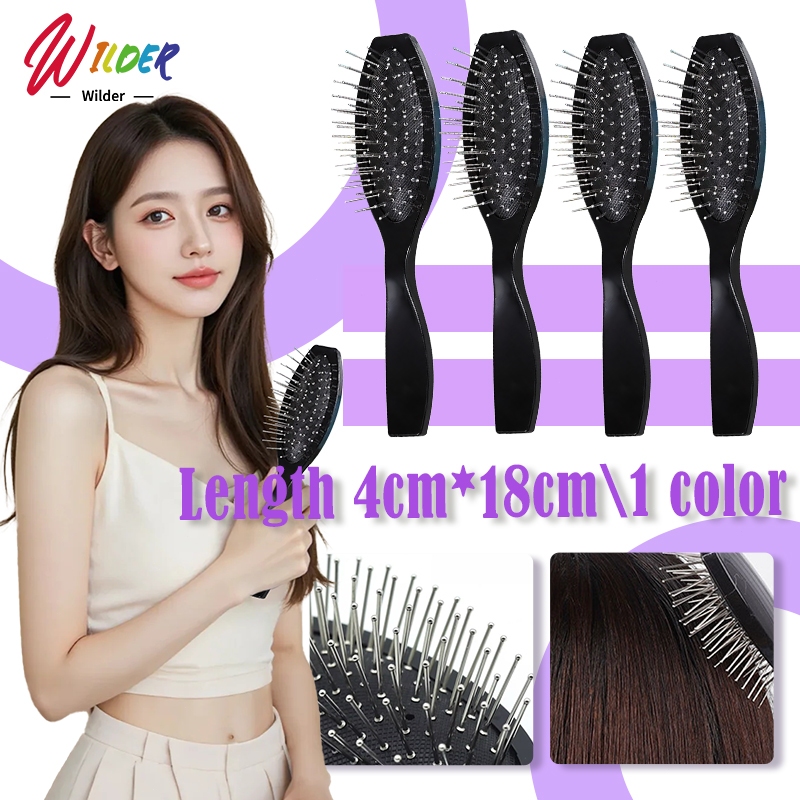 หวีถุงลมนิรภัย สีดำ/สีชมพู/สีขาว หวีผมตรง หวีนวดศรีษะ แปรงสำหรับการดูแลรักษาเส้นผม  ลดการขาดร่วง