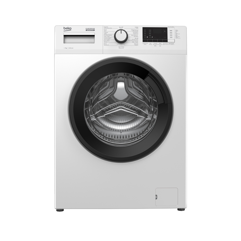 BEKO เครื่องซักผ้าฝาหน้า 7 กก.  รุ่น WCV7612BS0 สีขาว [ไม่รวมติดตั้ง]
