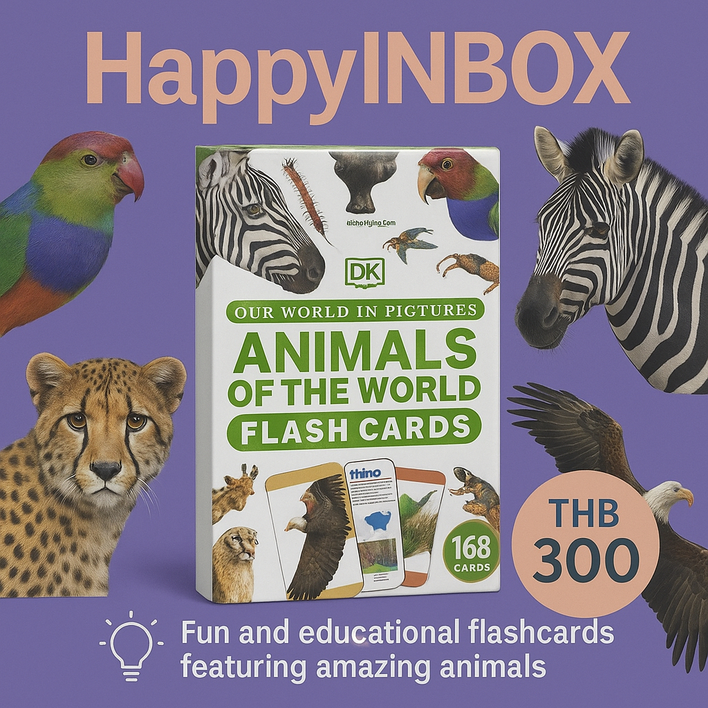 Animals of the World Flash Cards จากสำนักพิมพ์ DK (Dorling Kindersley) 168แผ่น