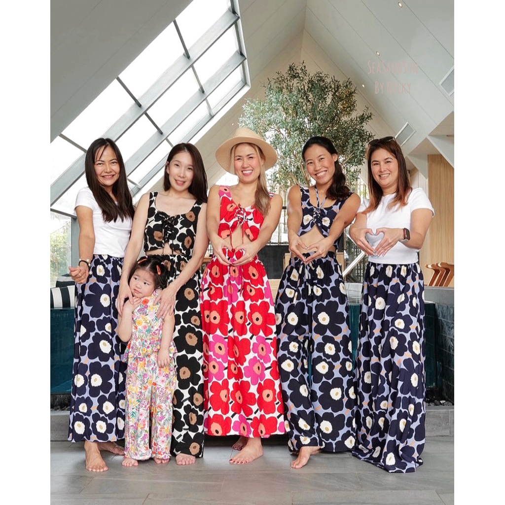 🌈⛵️ เสื้อ/กระโปรง/กางเกงขาสั้น/ขายาว ลายดอก Mekko Vintage พรีเมียม ทรงหลวม ใส่สบายม๊ากก 💯