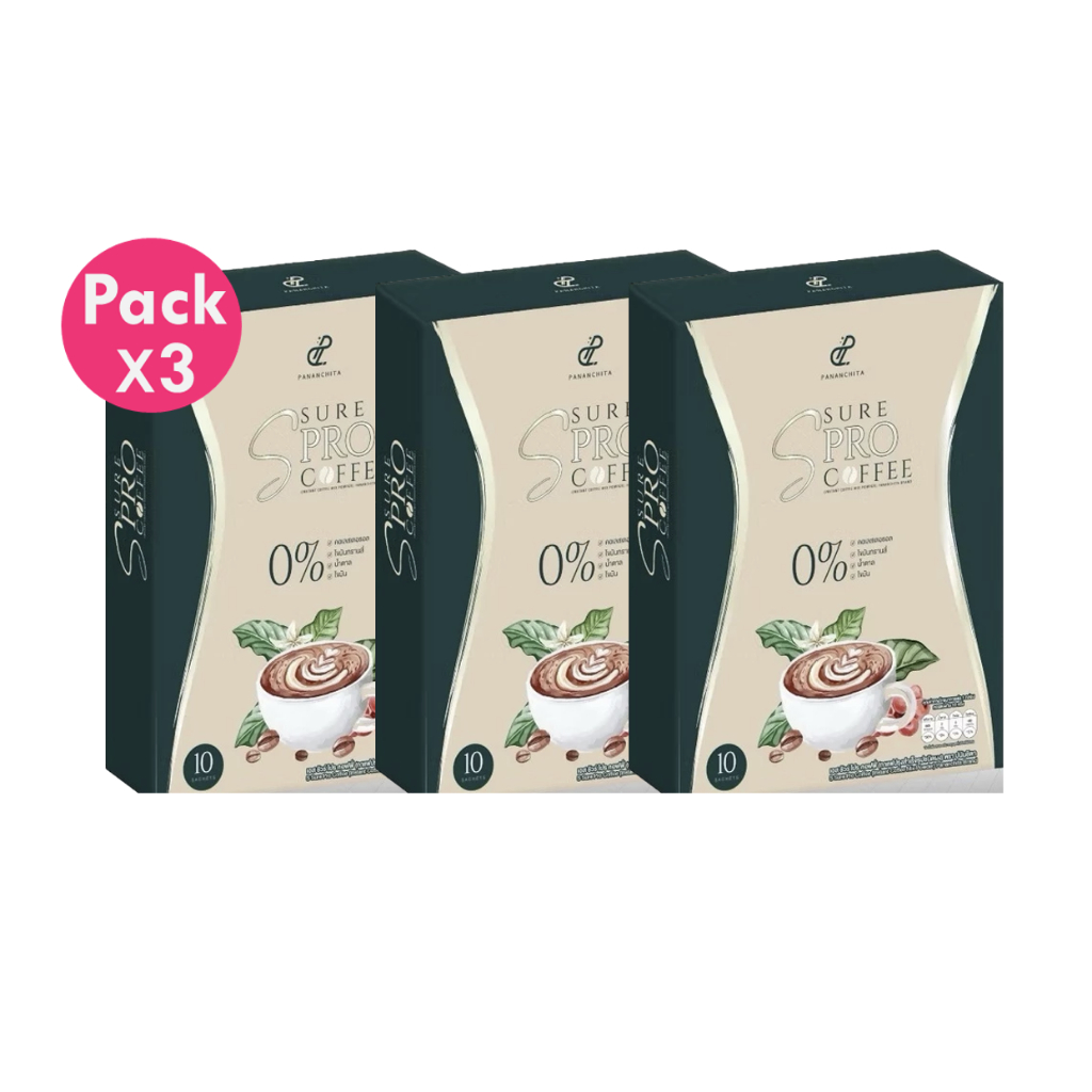 โปรโมชั่น 3 กล่อง S SURE PRO COFFREE เอสชัวร์โปรคอฟฟี่ จำนวน 3 กล่อง