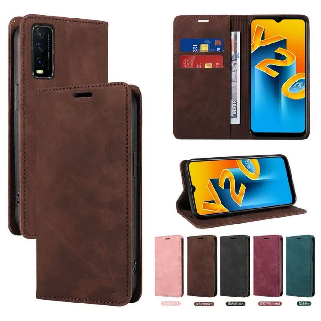 เคสฝาพับหนัง Xunte สำหรับVivo Y22 Y22s Y35 Y11 Y12 Y15 Y17 Y21 Y21T T1X Y33S Y33T Y20 Y20S Y20I Y12A Y12S Y3Sใส่บัตรได้