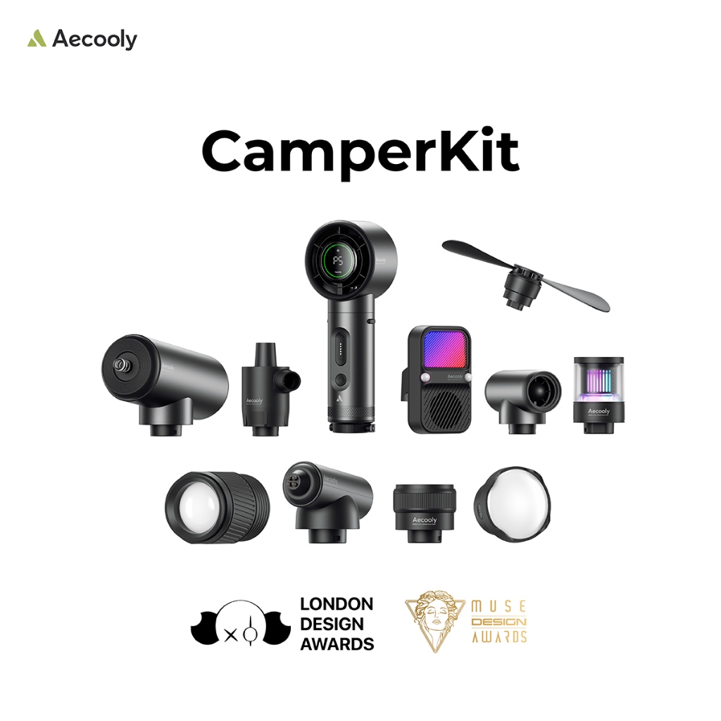 [NEW] Aecooly ชุดเซ็ตอุปกรณ์ CamperKit สำหรับตั้งแคมป์ พัดลมพกพา อุปกรณ์เดินป่า กิจกรรม Outdoor