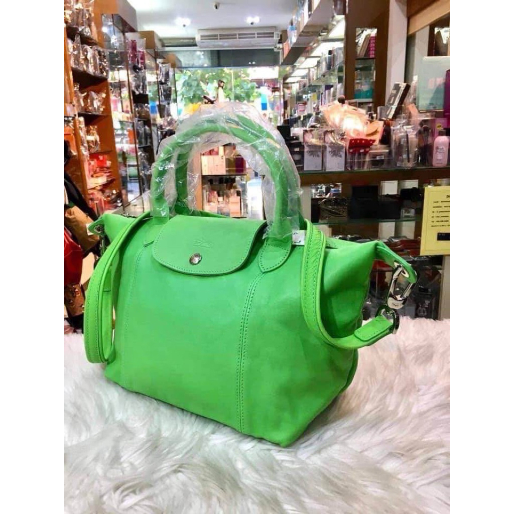 New #LONGCHAMP LE PLIAGE CUIR Size S เขียวVERT🍀รุ่นนี้หนังแกะแท้   🧧🧧15,900฿
