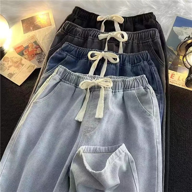 s-xxxl กางเกงคนอ้วน กางเกงยีนส์ผู้ชายไซส์ใหญ่ ไซซ์ใหญ่ ทรงหลวม เหมาะสำหรับผู้ชายและผู้หญิงทุกคน