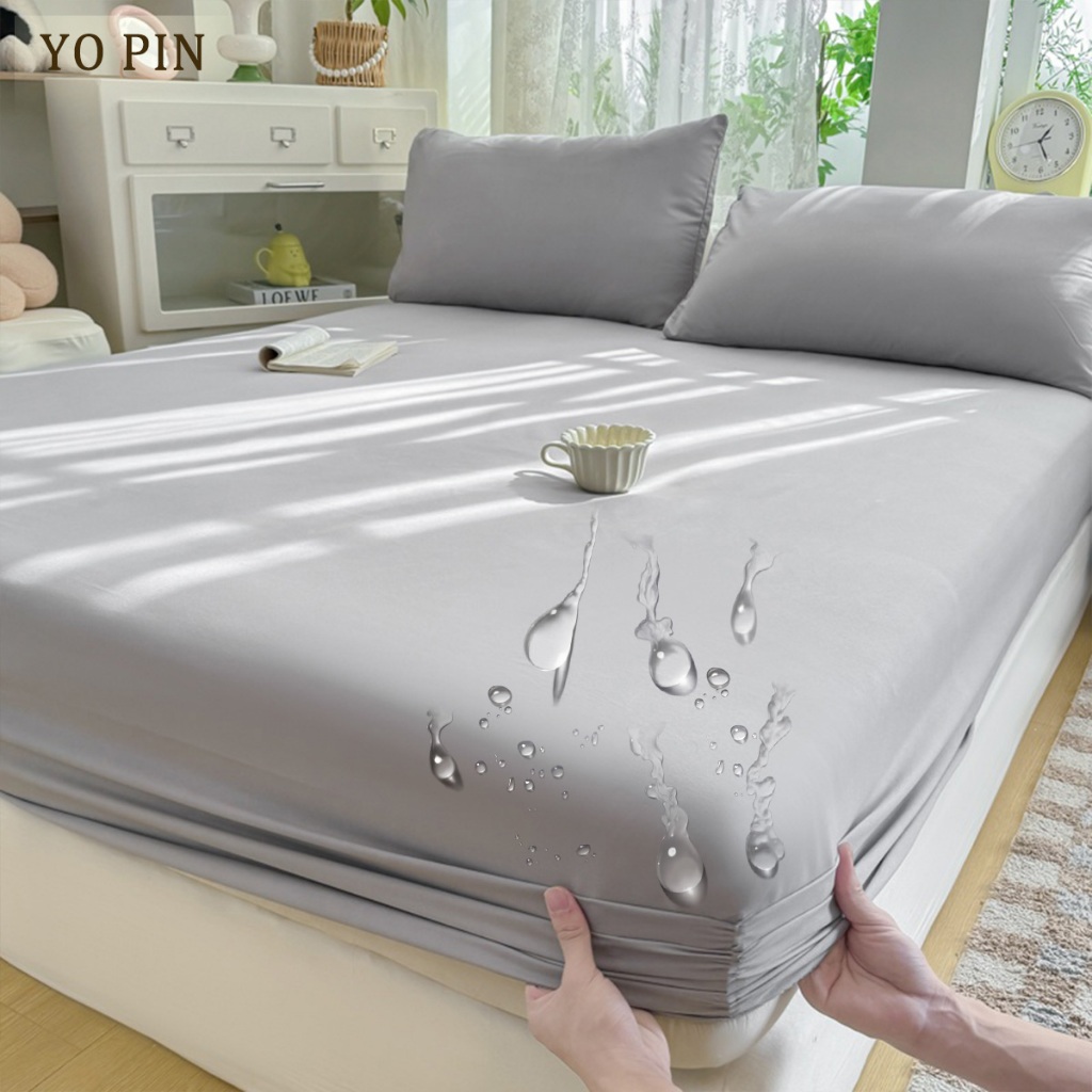 ผ้าปูที่นอนกันน้ำ 100% TPU 6ฟุต/ 5ฟุต/ 3.5ฟุต/ 3ฟุต นุ่ม ระบายอากาศ ผ้าคลุมที่นอนกันน้ำ