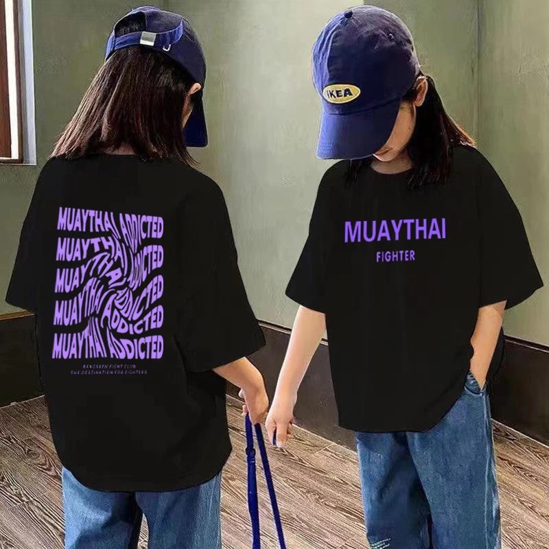 🥊 2025 Bangsaen Fight Club เสื้อยืดเด็ก ผ้าฝ้าย100%THAISHOPไซส์ 90-150CM