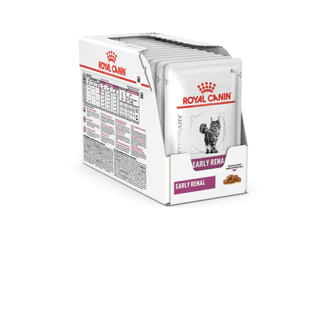 (12 ซอง) Royal Canin Early Renal 85 g. อาหารแมวแบบเปียกสำหรับโรคไตระยะเริ่มต้นหรือแมวแก่