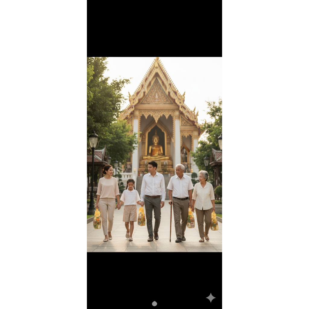 ถุงเติมบุญ sunzip ถุงสังฆทาน ถุงใส่ของทำบุญ