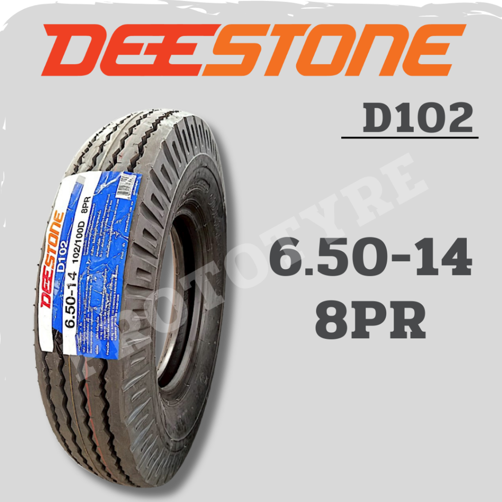 ยางรถบรรทุกผ้าใบ 6.50-14 8PR ยี่ห้อ Deestone รุ่น D102