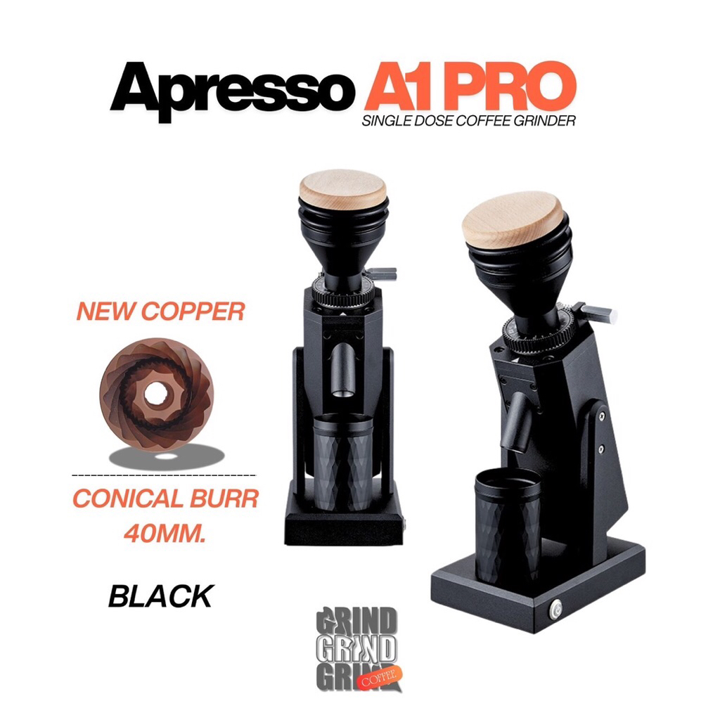 เครื่องบดกาแฟ APRESSO A1 PRO สีดำ (Single Dose Coffee Grinder)