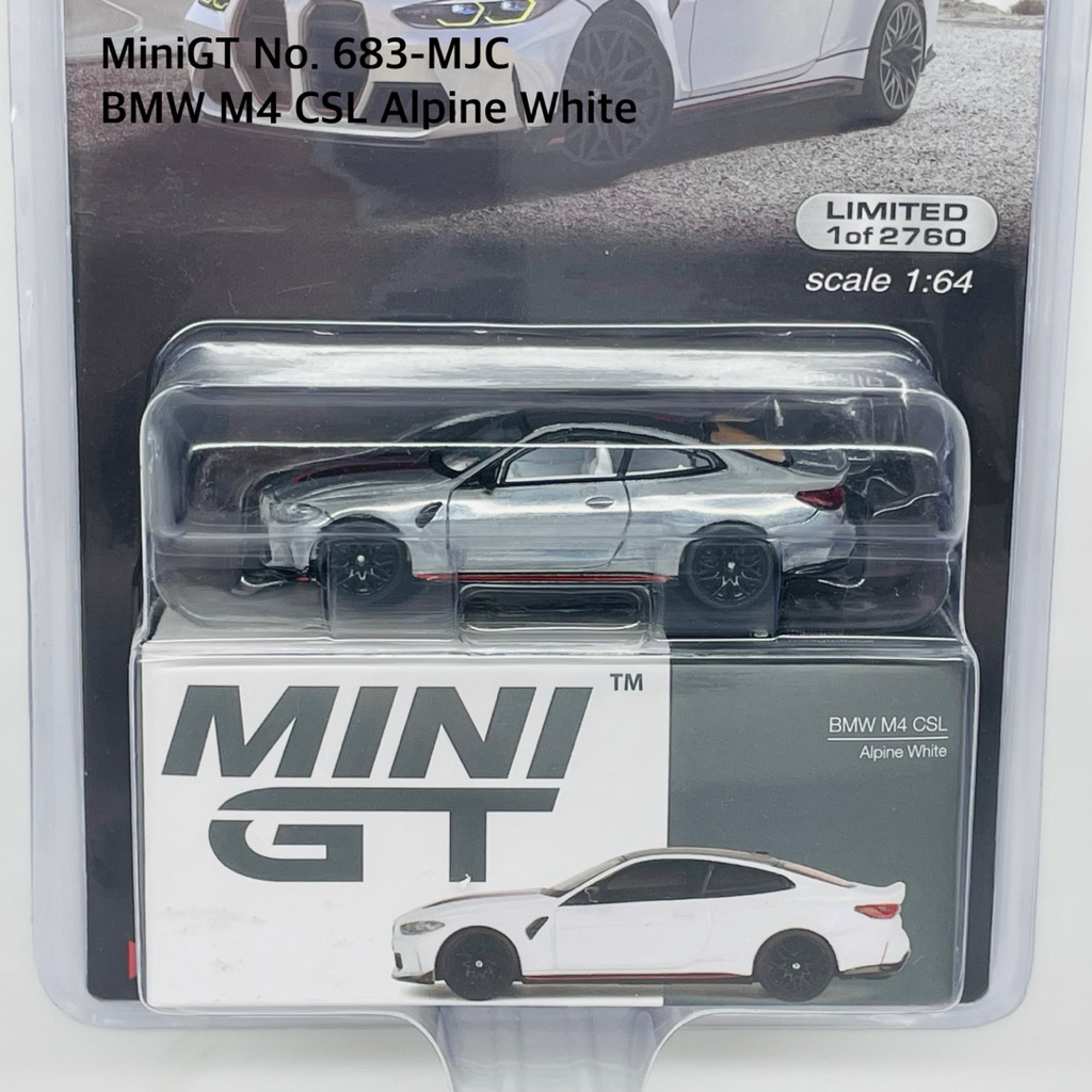 MiniGT 📌 No. 683-MJC📌 BMW M4 CSL Alpine White /blister package