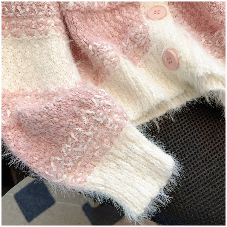 คาร์ดิแกนขนฟูลายขวาง ผู้หญิงน่ารัก แฟชั่นเกาหลี - รูปที่ 7