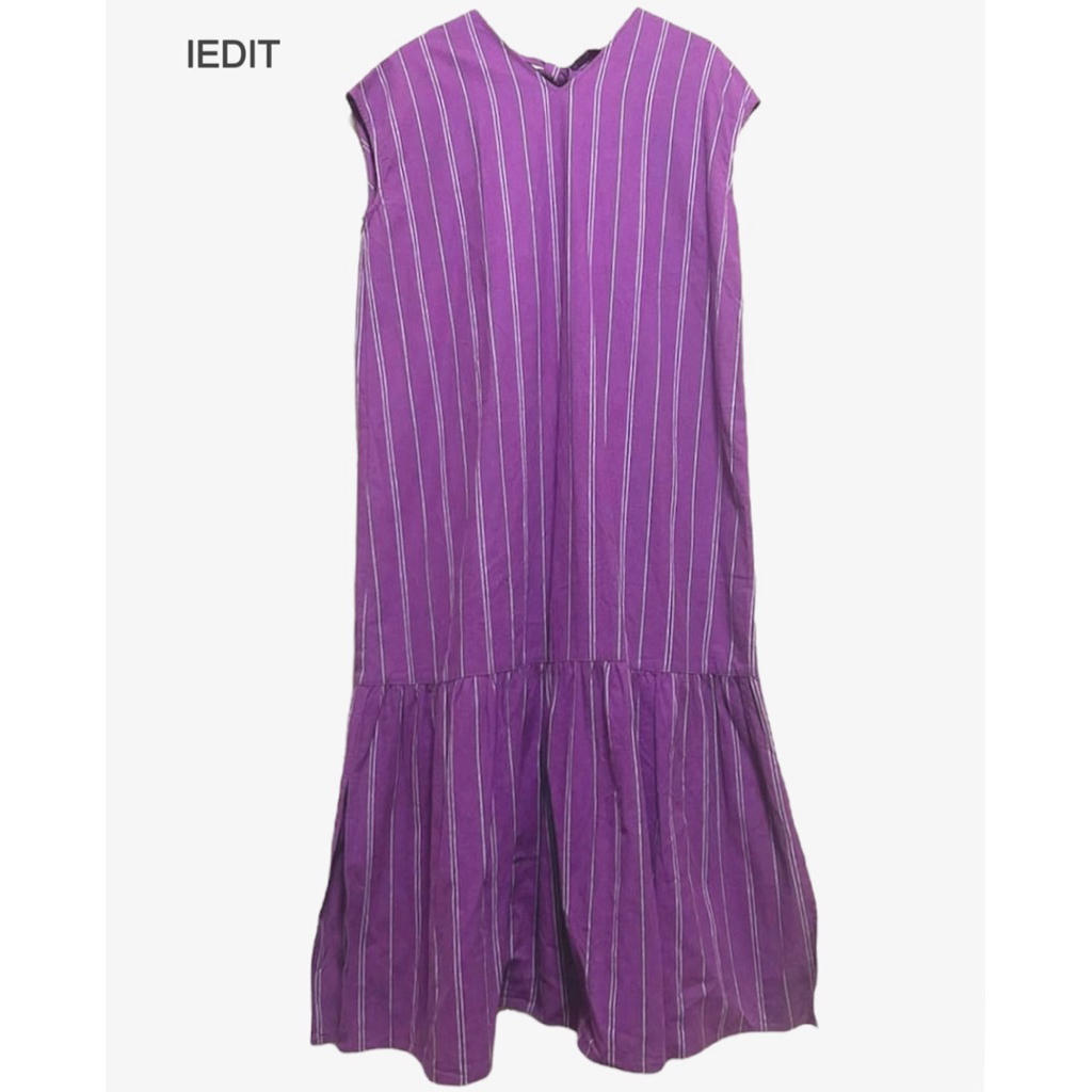 เดรสมือสองญี่ปุ่นแบรนด์ IEDIT ผ้าลินินผสมคอตตอน