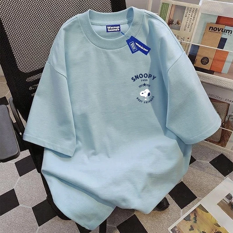 ✨【จัดส่งภายใน 24 ชั่วโมง】 สนูปปี้ ย้อนยุคอเมริกัน เสื้อ เสื้อยืด oversize เสื้อยืดผู้หญิง เสื้อผู้ชาย เสื้อแฟชั่น