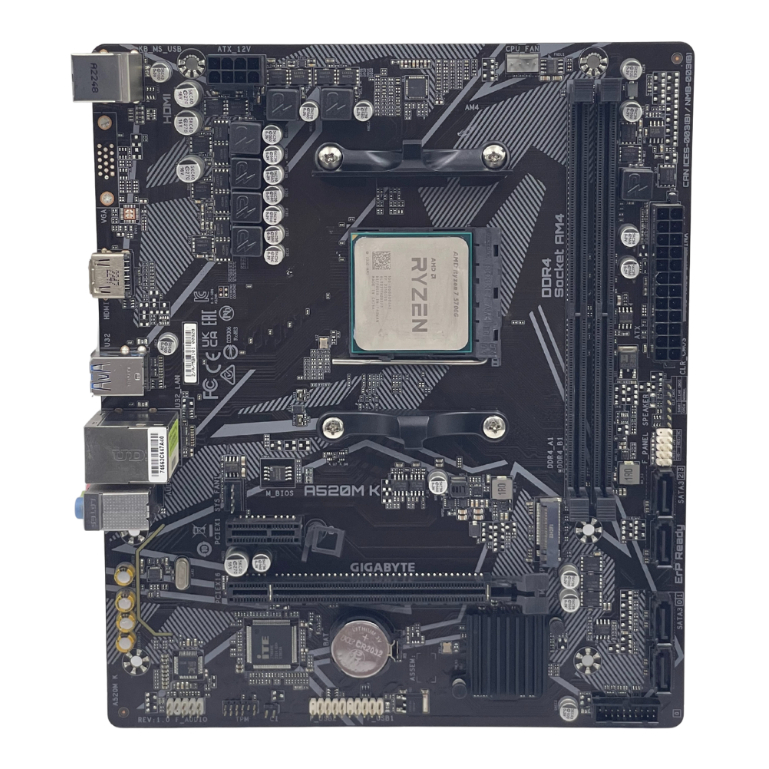 AMD RYZEN7 5700G พร้อมบอร์ด Gigabyte A520M-K มือสอง ใช้งานปกติ ประกัน 15 วัน