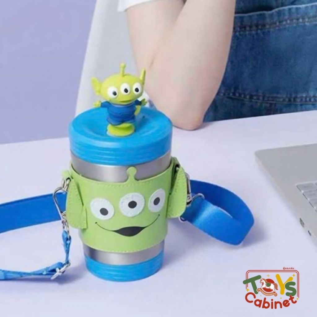 ● สินค้า Shop Clearance ● Miniso Alien Green man Water Bottle Cup Toy Story กระติกน้ำสแตนเลสเก็บความร้อน-เย็น 400 ML. - รูปที่ 6
