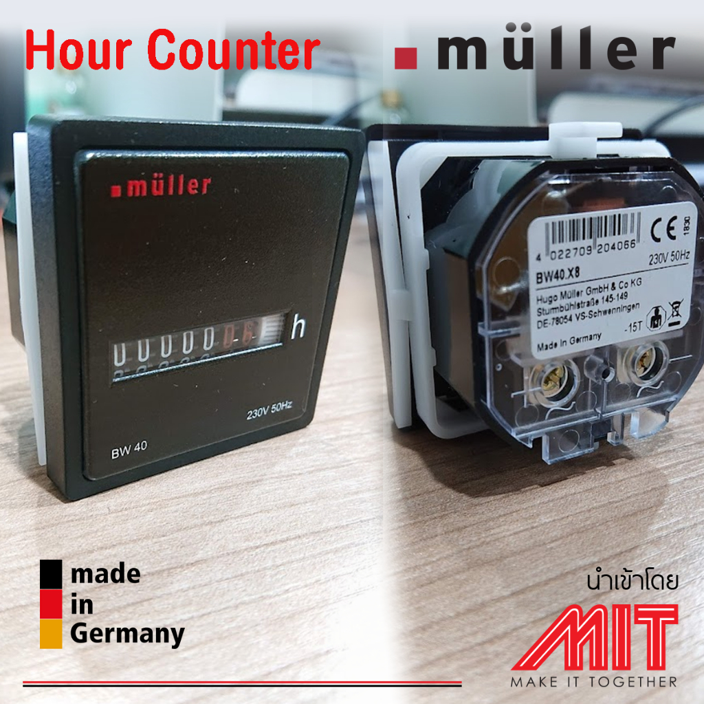 Hour Counter : Time Counter : สำหรับนับชั่วโมงการทำงาน : Müller :  Made in Germany:BW40.28