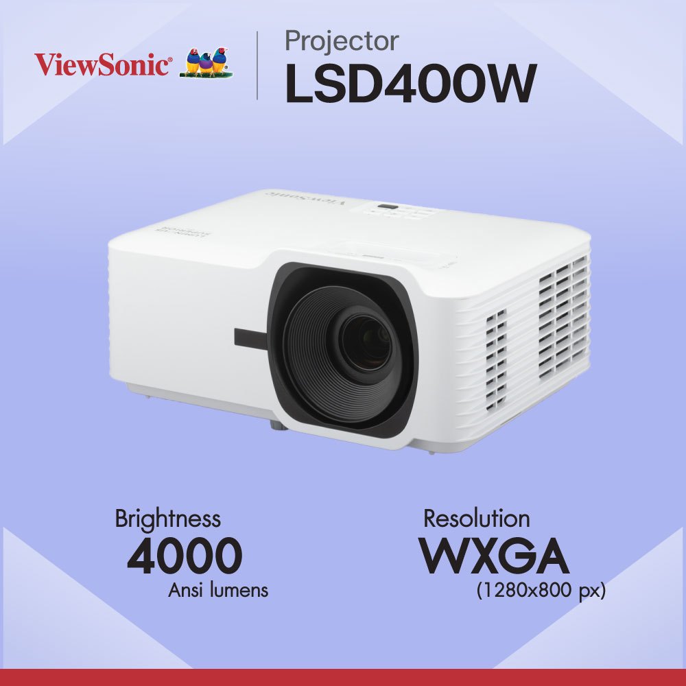 Projector ViewSonic LSD400W (WXGA Resolution, 4000 Ansi Lumens) รับประกันศูนย์ 3 ปี