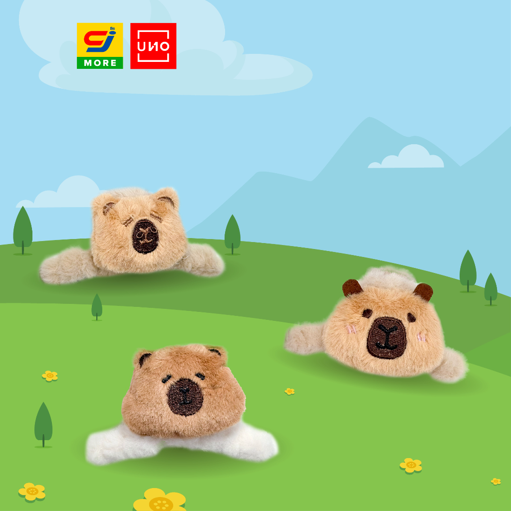 UNO กิ๊บใหญ่ขนนิ่มหัวตุ๊กตาคาปิบาร่า