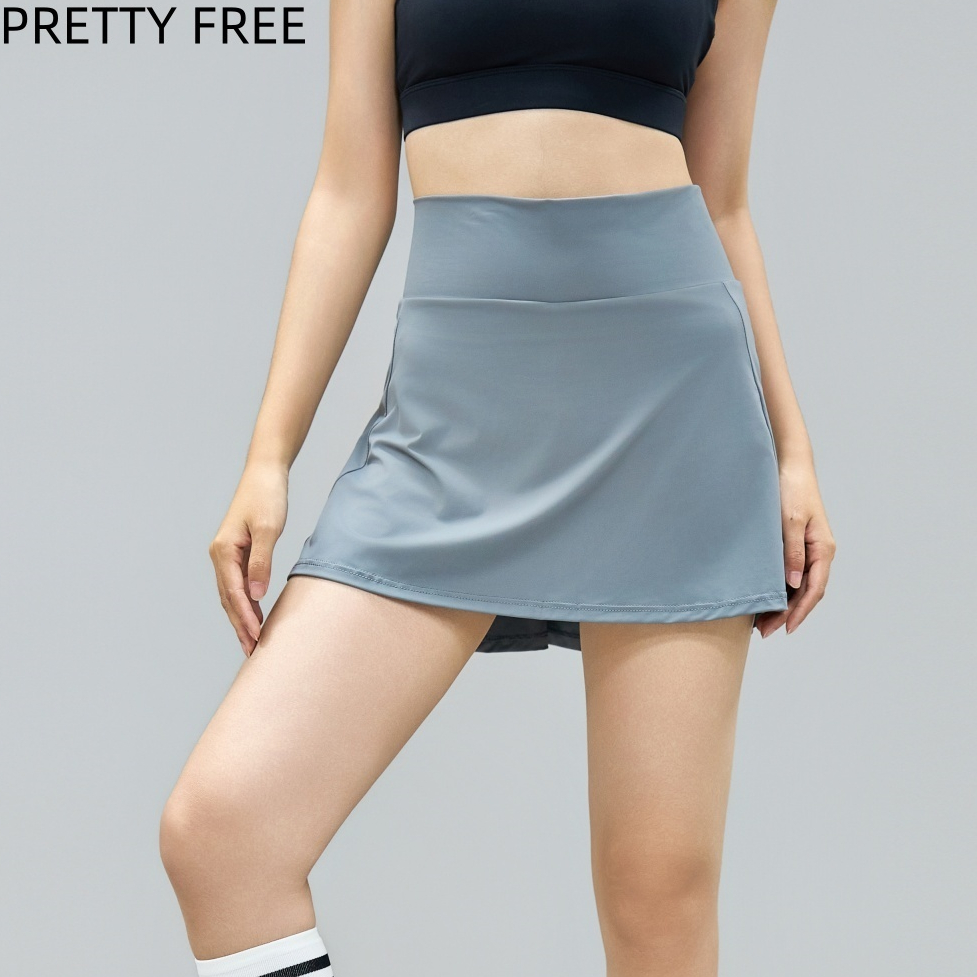 PRETTY FREE กระโปรงสั้นออกกำลังกายกันแดด ระบายอากาศ แห้งไว