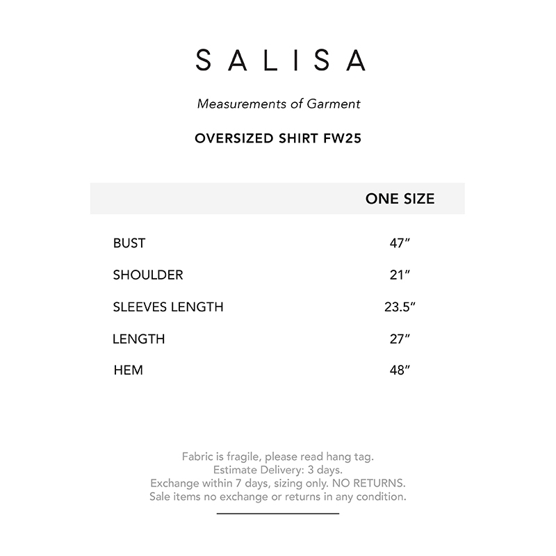 SALISA - OVERSIZED SHIRT FW25 - รูปที่ 6
