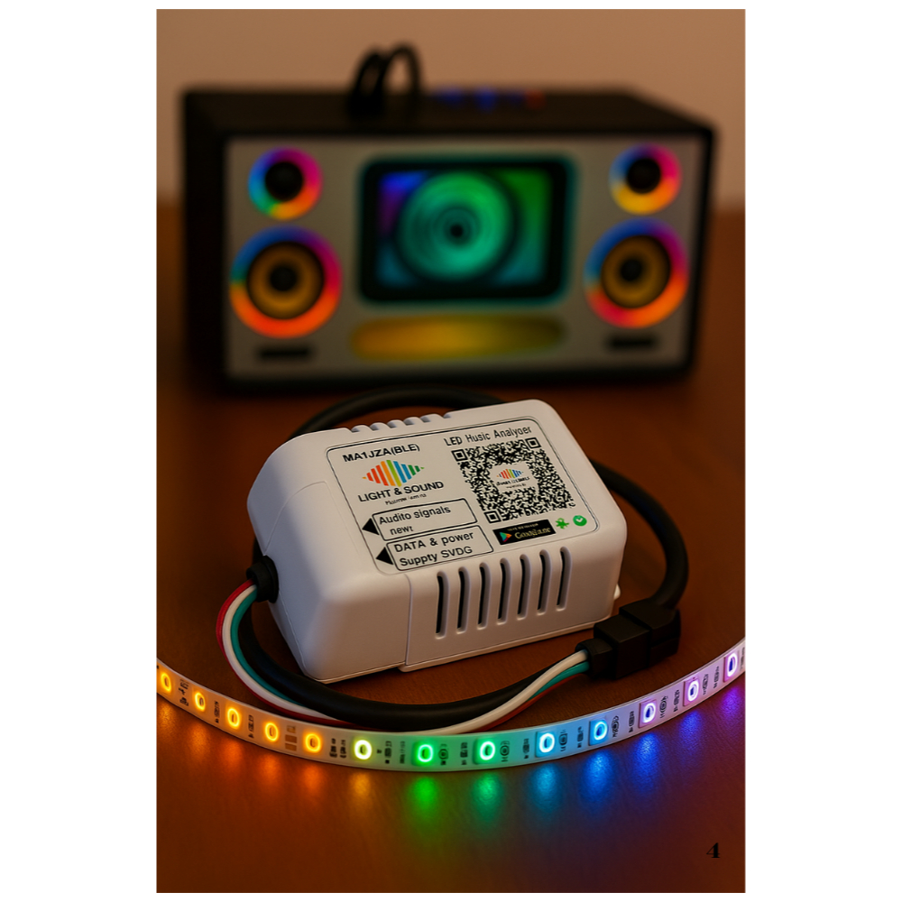 MA142A กล่องคุมไฟ LED กล่องไฟลำโพง DIY  WS2812B VU Meter LED Controller WS2812B Music Analyzer