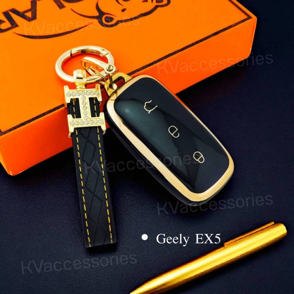 ปลอกหุ้มกุญแจ TPU เคสกุญแจรถยนต์ สำหรับ Geely Geely EX5 พวงกุญแจรถ